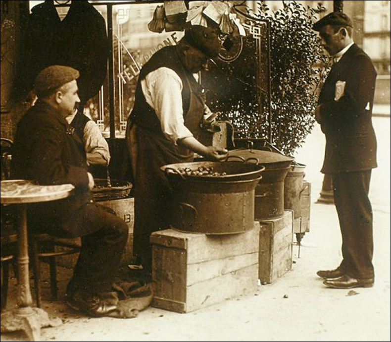 Marrons chauds à la ancienne, circa 1900; Louis Vert (Sociète Française de la photographie)