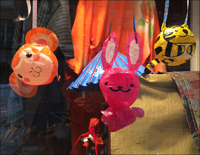 Balloons in Japanese store, 11th arrondisement, pic: Cynthia Rose