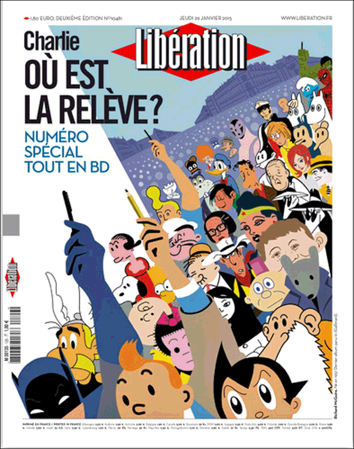 The Libération cover; pic: Libération