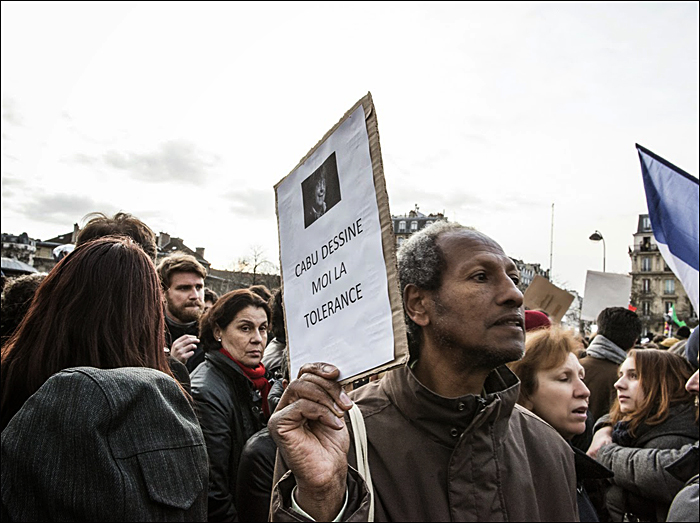 "Cabu draws me tolerance", pic: François Grunberg/Mairie de Paris
